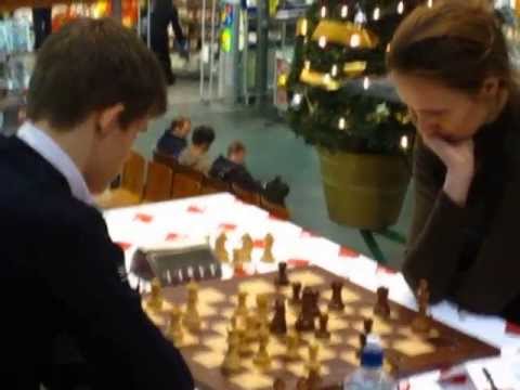 GM Magnus Carlsen vs IM Viktorija Cmilyte (stabilized) - BN Bank Blitz Norway