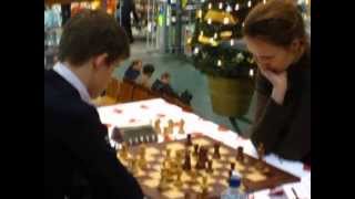 GM Magnus Carlsen vs IM Viktorija Cmilyte (stabilized) - BN Bank Blitz Norway