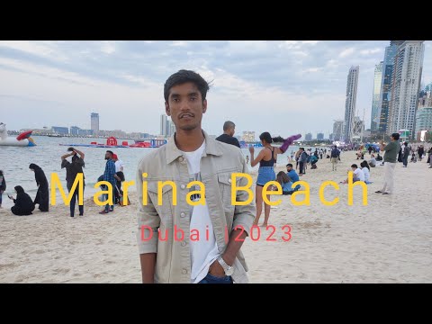 Marina Beach at Dubai || Ain Holding || Fantastic View || Short videography || #habib #dubai #beach