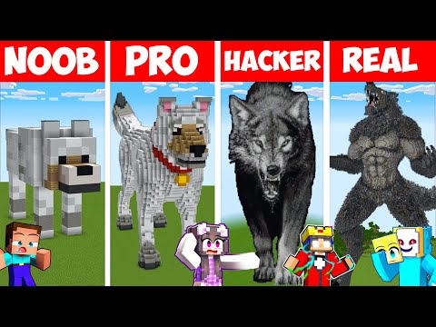 Insane Minecraft Wolf Statue Building Challenge