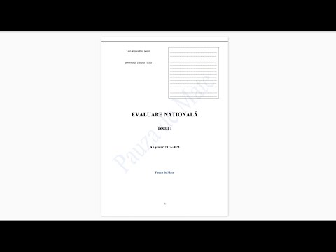Testul 1 de pregatire pentru Evaluare Nationala 2023