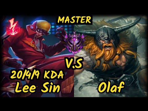 FLA Juzinho (LEE SIN) vs OLAF - 20/4/9 KDA JUNGLE GAMEPLAY - BR Ranked MASTER