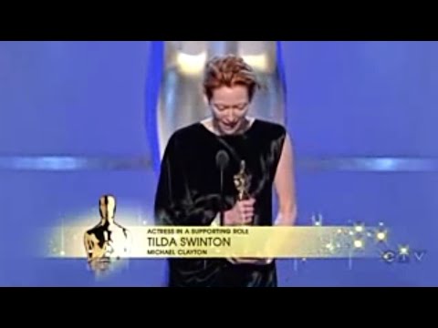 Tilda Swinton winning Best Supporting Actress for Michael Clayton