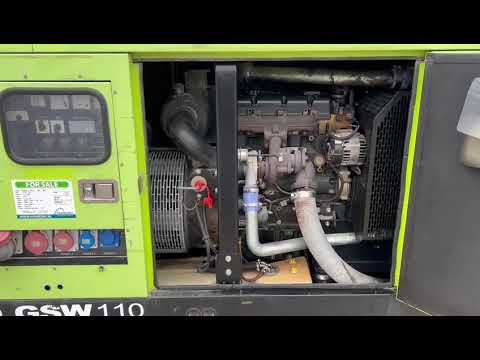 Pramac GSW 110 Perkins Mecc Alte Spa 110 kVA Supersilent Rental generatorset stocknr 5093