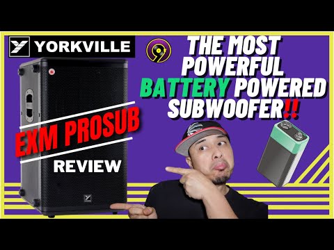 BATTERY POWERED SUBWOOFER REVIEW/YORKVILLE EXM PRO SUB/MADE IN CANADA