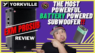 Video thumbnail for BATTERY POWERED SUBWOOFER REVIEW/YORKVILLE EXM PRO SUB/MADE IN CANADA by DJ Nines World