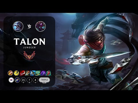 Talon Jungle vs Kha'Zix - KR Grandmaster Patch 13.15