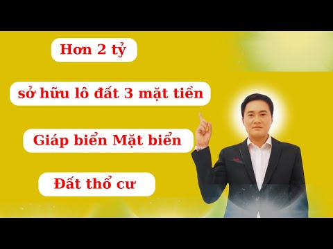 Cần bán lô đất 3 mặt tiền, nằm trực diện trước biển