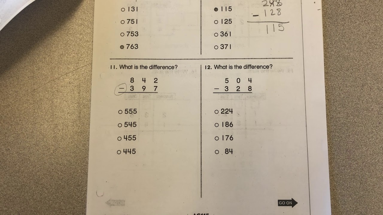 210309 2nd Grade Math Chapter 6 Practice Test
