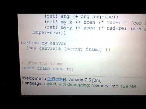 Racket/ Scheme program producing graphics with rotational symmetry