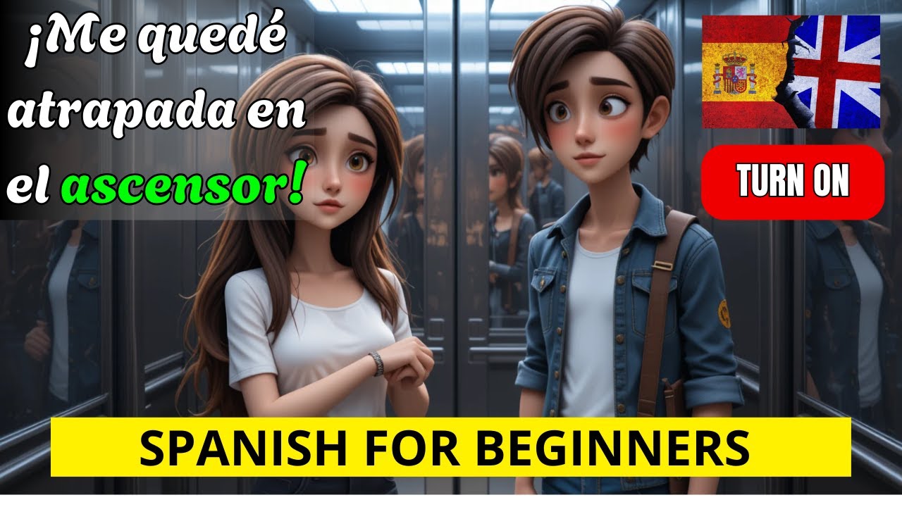 LEARNS SPANISH with stories for beginners | I got stuck in the elevator!