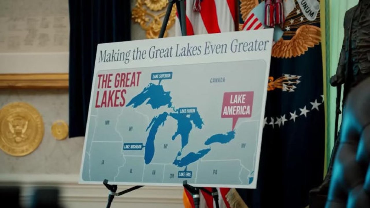 Trump cambia nome Lago Ontario in Lago America, i cartelli nello Studio Ovale 'Lake America'