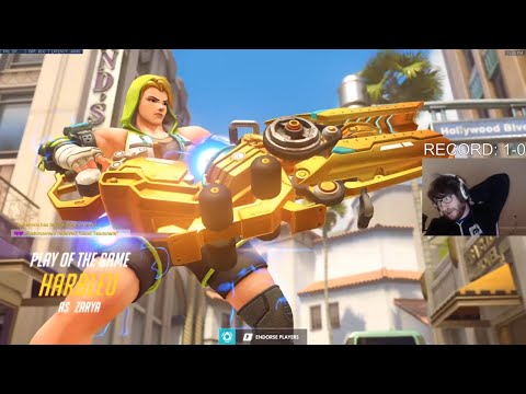 HARBLEU ZARYA MAIN! 44 ELIMS! POTG! [ OVERWATCH SEASON 21 TOP 500 ]