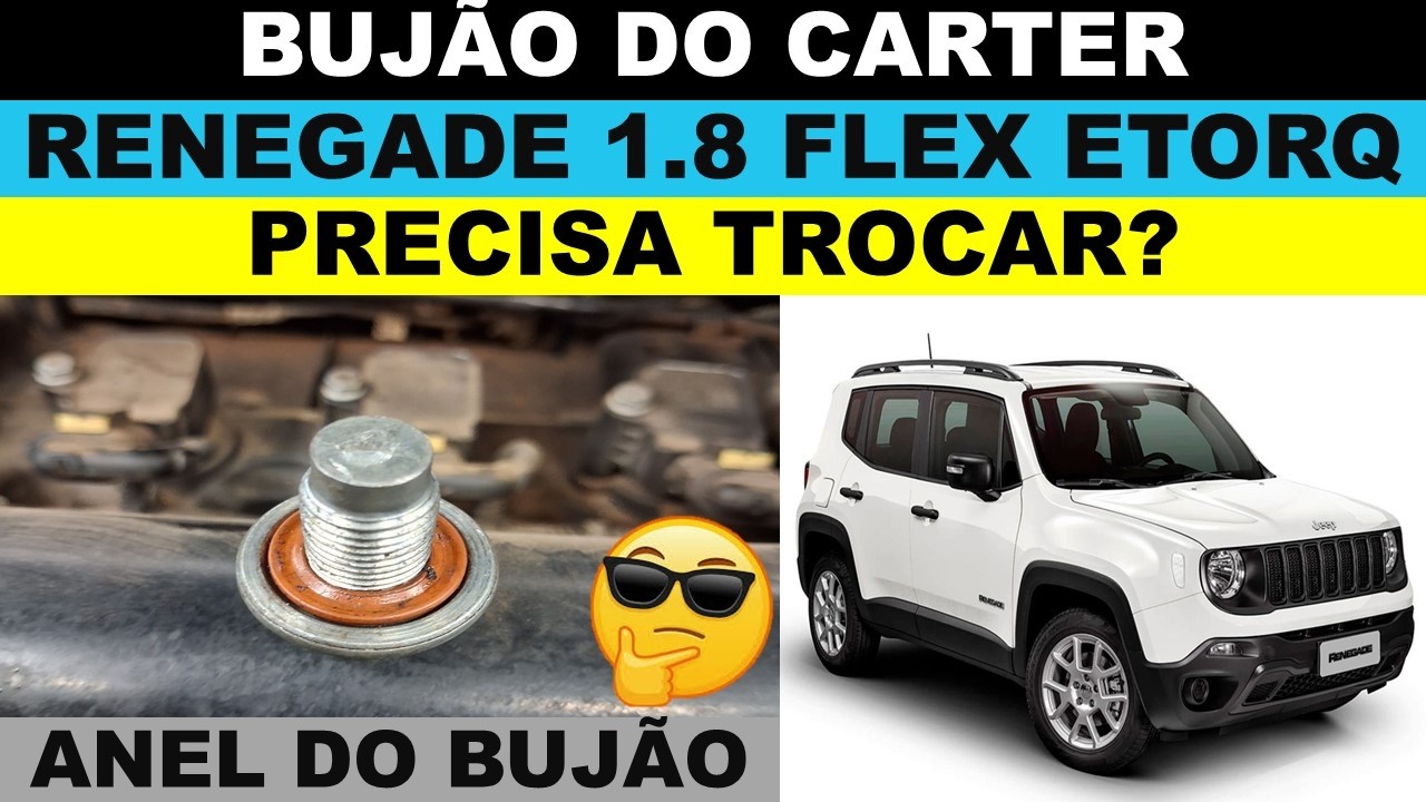 Bujão do cárter Jeep Renegade 1.8 flex, anel de vedação, precisa trocar? Quando troca o óleo.