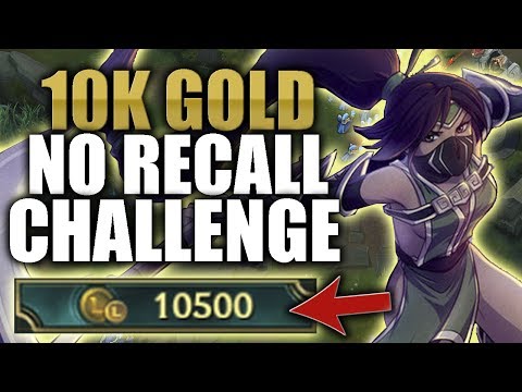 10K GOLD WITHOUT RECALLING CHALLENGE [ATTEMPTED IN DIAMOND PROMOS!]  League of Legends