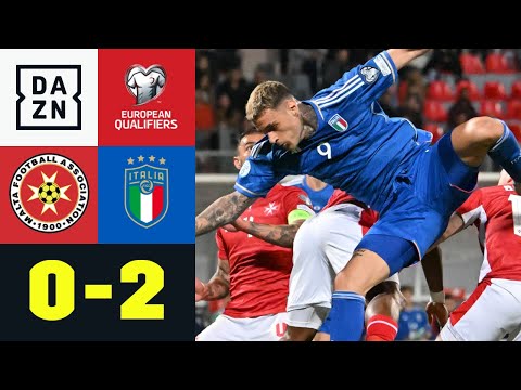 Die Azzurri quälen sich zu Pflichtsieg: Malta - Italien 0:2 | European Qualifiers | DAZN Highlights