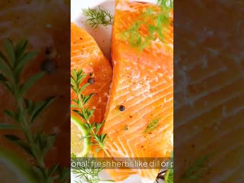 Baked salmon with quinoa and broccoli Recipe