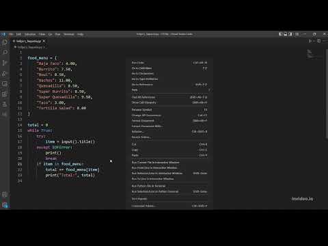 Felipe's Taqueria  -Problem Set 3 (CS50's Introduction to Programming with Python)