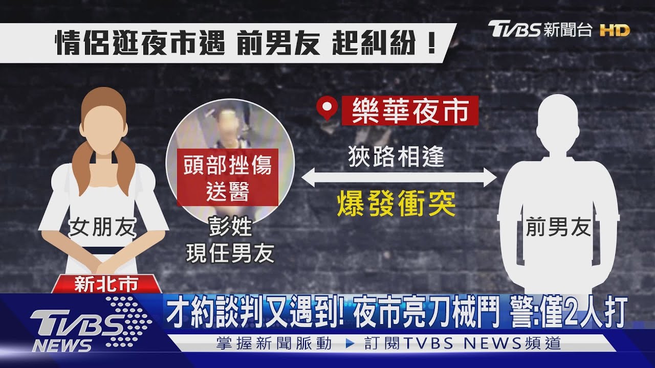 樂華夜市格鬥場!情侶糾紛 眾人亮刀械鬥