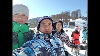 preview picture of video 'winter holiday ski in gangwondo # bermain ski di gangwondo'