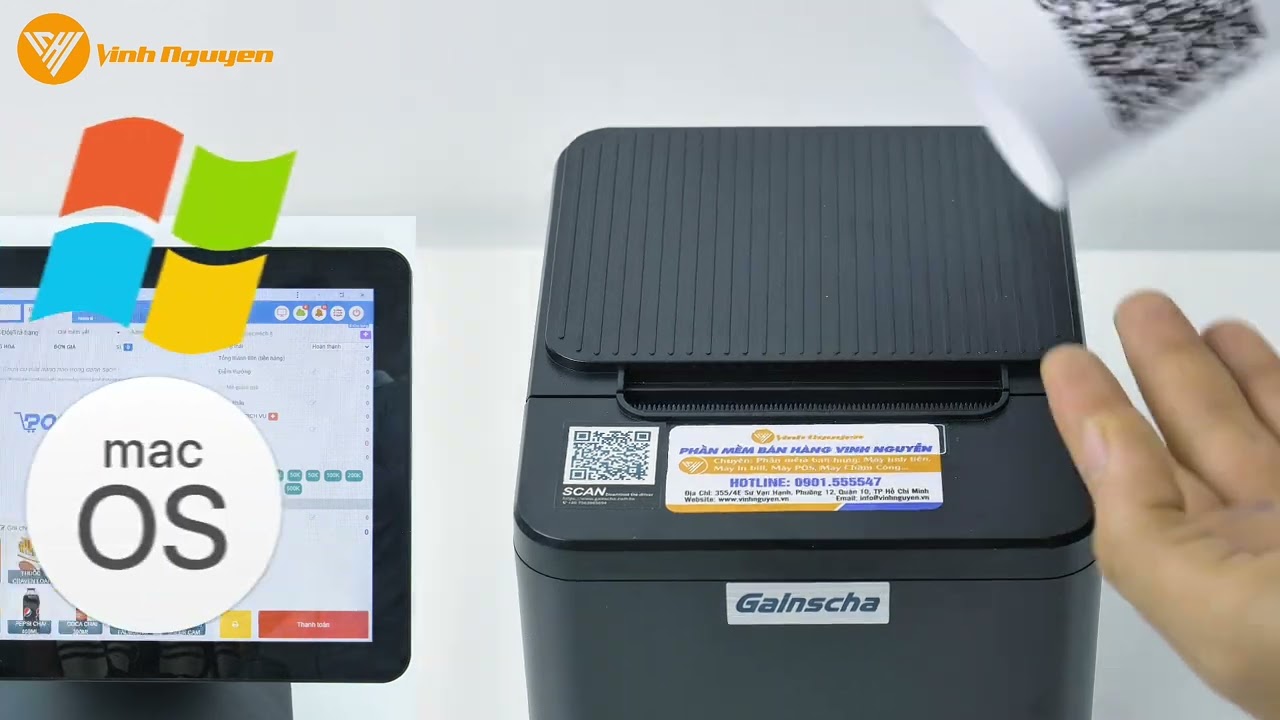 Máy in hoá đơn Gainscha GA-E200I USB Máy in bill tính tiền khổ K80mm giá tốt nhất thị trường VN