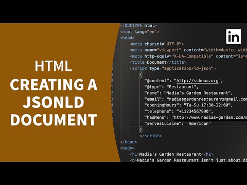 HTML教程 - 編寫JSONLD文檔 (HTML Tutorial - Writing a JSONLD document)