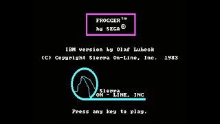 Demonstration : Frogger for the IBM PC by Sierra On-line