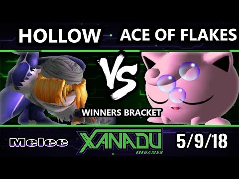S@X 249 SSBM - Hollow (Sheik) Vs. Ace of Flakes (Jigglypuff) - Smash Melee Winners Bracket