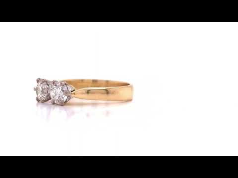 18ct Two Diamond Ring TDW 0.76CT X1489