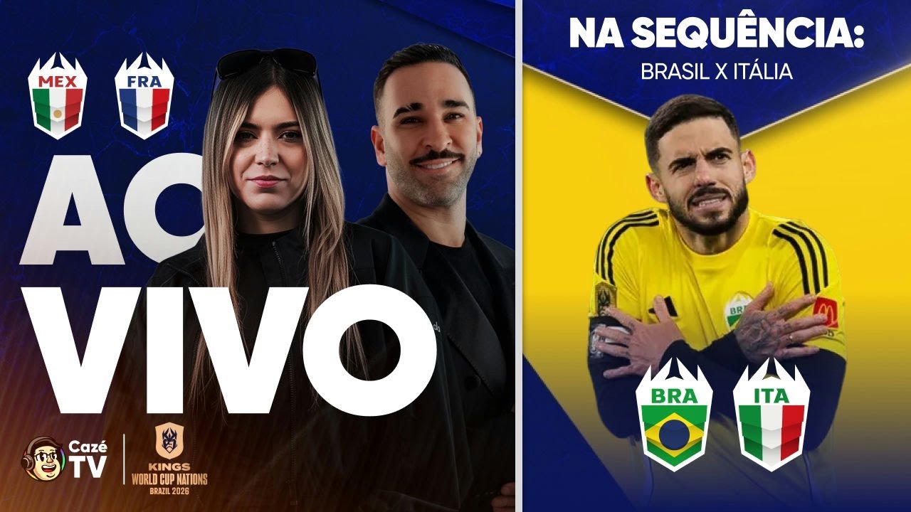 AO VIVO: MÉXICO X FRANÇA! NA SEQUÊNCIA TEM BRASIL X ITÁLIA | COPA DO MUNDO KINGS LEAGUE 2026