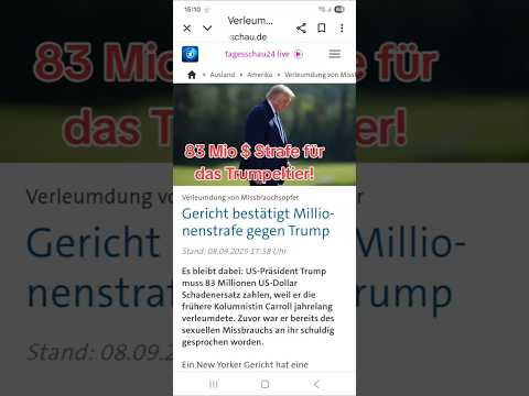 Trump zahlt 83 Mio. – LOL! 🤡Wer so dumm ist, zahlt halt drauf!