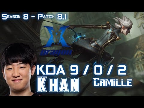 KZ Khan CAMILLE vs JAX Top - Patch 8.1 KR Ranked