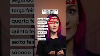 Segunda Terça Quarta Quinta Sexta Sábado E Domingo Em Inglês