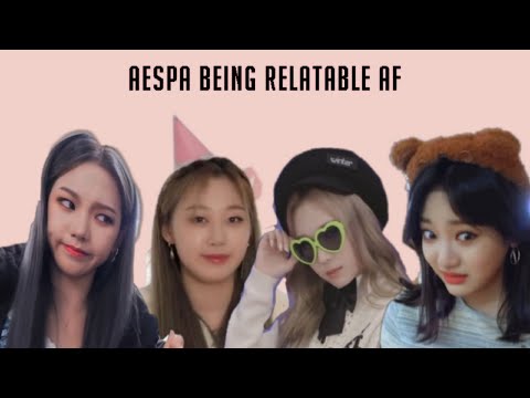 Aespa being relatable af for 2 minutes straight