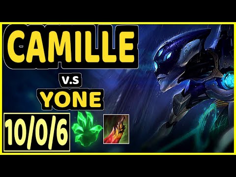 ICEBEASTO (CAMILLE) vs YONE - 10/0/6 KDA TOP GAMEPLAY - EUW Ranked GRANDMASTER