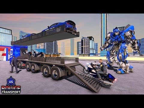 US Police Robot Transform - Police Plane Transport | Android Gameplay