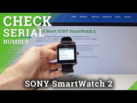 How to Locate Serial Number in SONY SmartWatch2 - Check SN