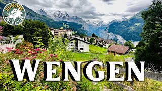 🇨🇭Wengen, Switzerland - ☀️ Peaceful 4K HDR Walking Tour 🏔️Gorgeous Swiss Village with Stunning Views