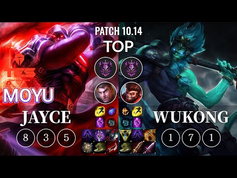 TES Moyu Jayce vs Wukong Top - KR Patch 10.14