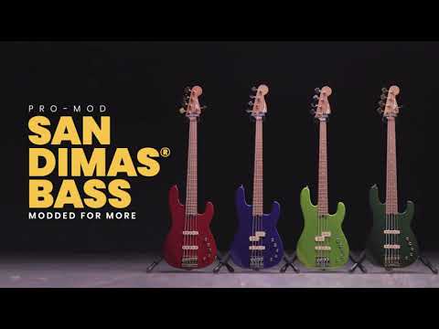 Charvel Pro-Mod San Dimas Bass JJ V 5-String Bass Guitar, Candy Apple Red image 4