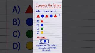 Complete the Pattern | Brain Test 🧠