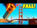 Dropping A SKYSCRAPER Onto A BRIDGE FULL Collapse Test Teardown