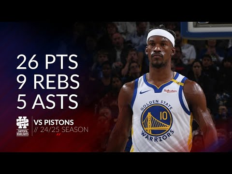 Jimmy Butler 26 pts 9 rebs 5 asts vs Pistons 24/25 season