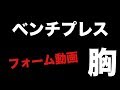 【胸トレ】ベンチプレスのフォーム動画