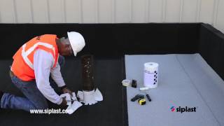 Siplast Parapro Flashing Application: 3. Dry fit Pro Fleece.