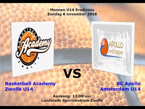 BA Zwolle U14 - BC Apollo U14, 1e kwart, 06-11-2016