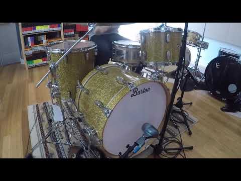 (SOLD) Drum Kits - Barton Drum Co. 22/13/16 Maple Drum Kit (Ginger Sparkle Lacquer)