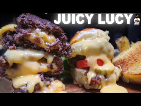 THE BEST EVER JUICY LUCY CHEESEBURGER RECIPE | VALENTINE'S DAY SPECIAL