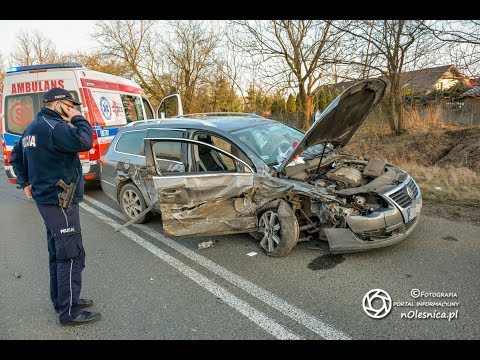 Nietrzeźwy kierowca - 3 promile - spowodował wypadek na trasie pomiędzy Oleśnicą a Bierutowem