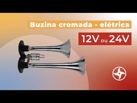 Air Horn Sound System with 2 Chrome Horns and 12V/24V Electric Valve - NINJA PARTS